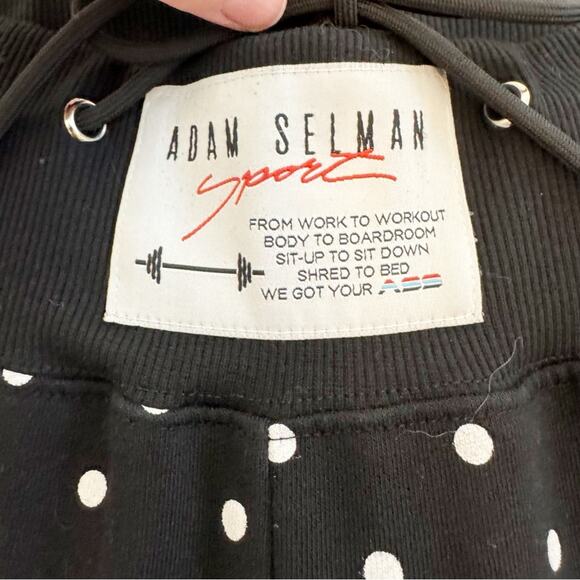 Adam Selma Sport Polka-dot High Rise Jogger Sweats Black Size S - Picture 10 of 16